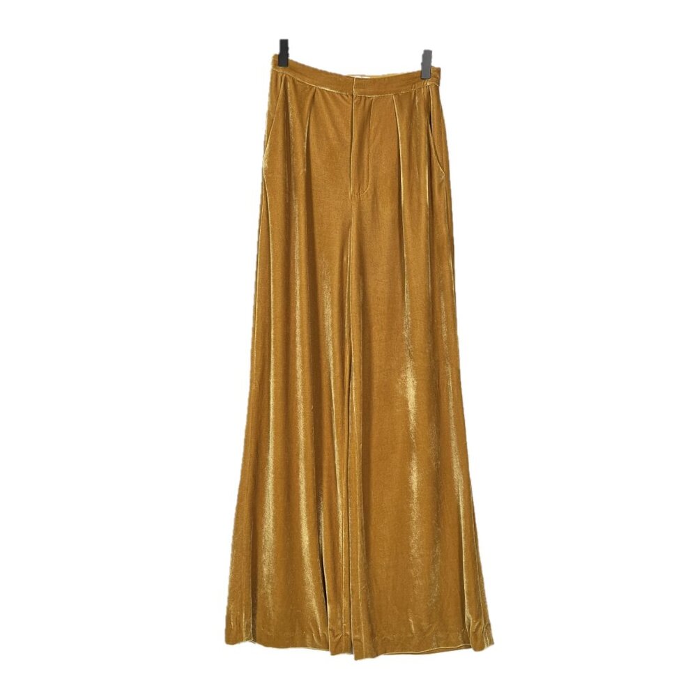 House of London CB Wide Leg Crushed Velvet Trouser Pants Size Small